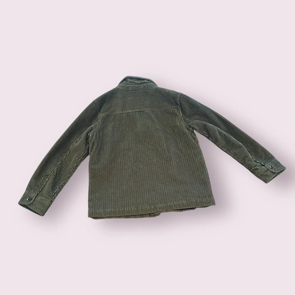 Youth Cat & Jack Dark Green Corduroy Button-Up Jacket Size S (6/7)